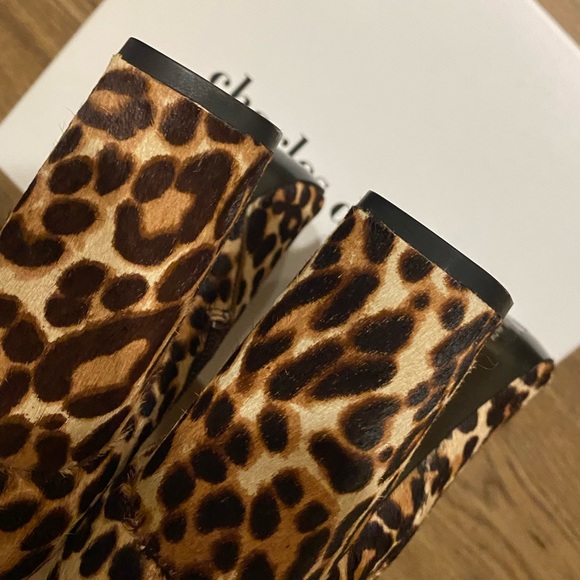 Charles David Leopard Real Calf Fur Ankle Bootie - Picture 14 of 17